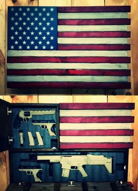 Flag Hidden Gun Case